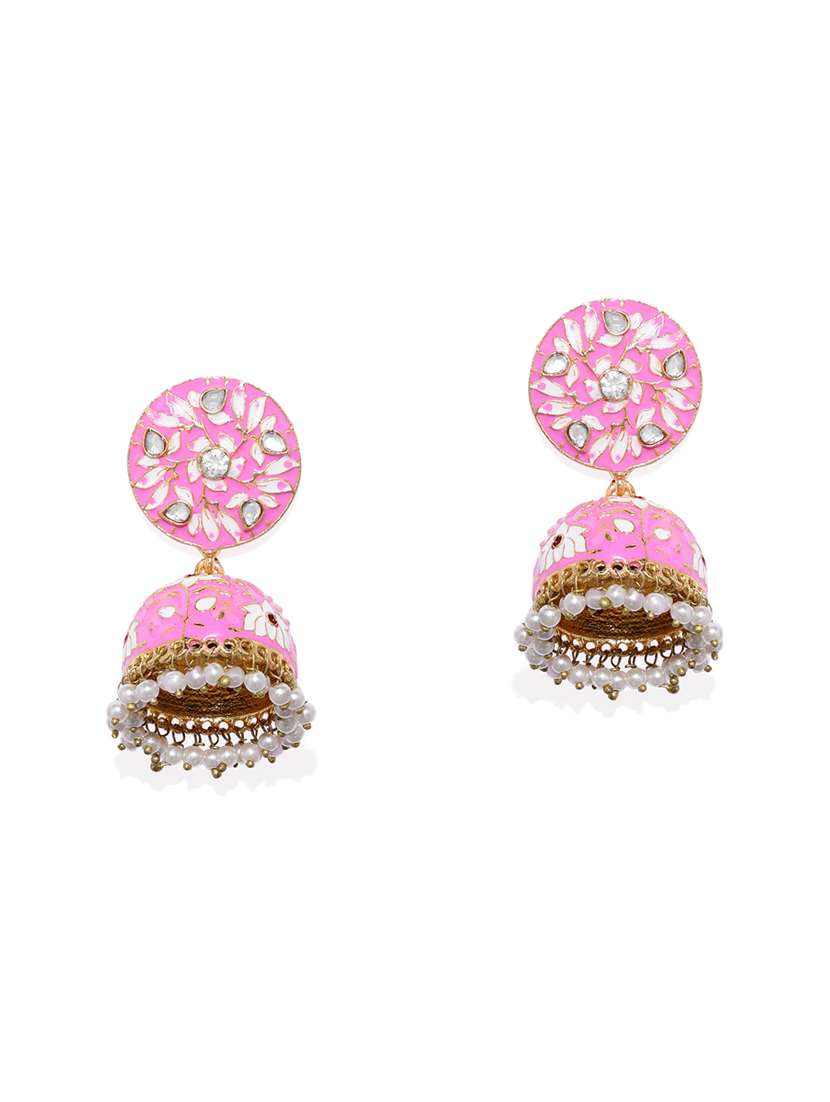 gold metal jhumka earring