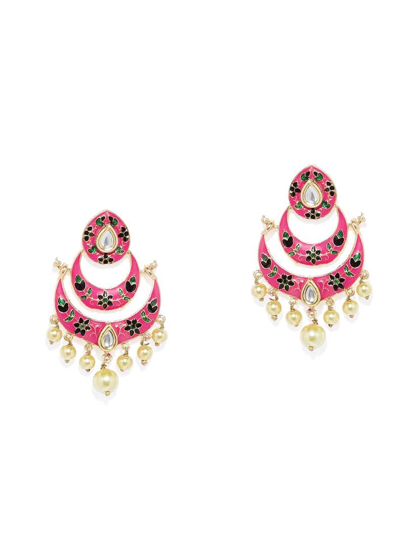 gold metal chandballi earring