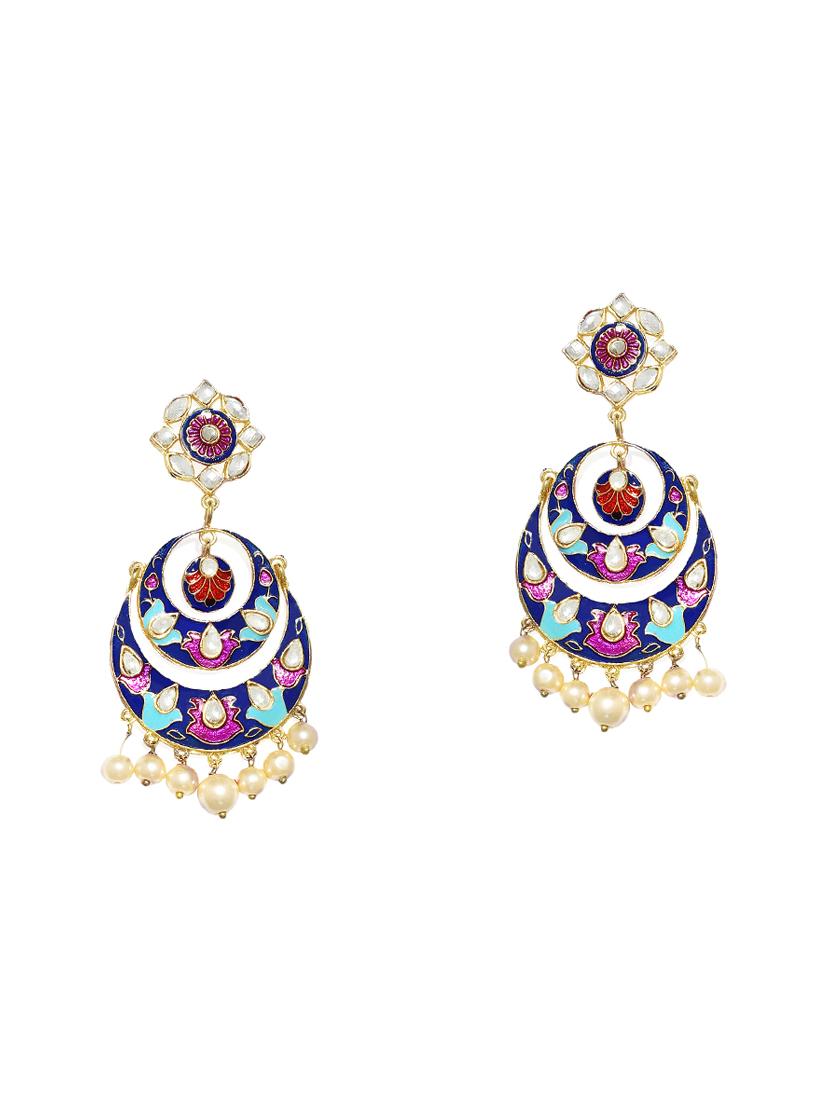 gold metal chandballi earring - 16506493 - Zoom Image - 0