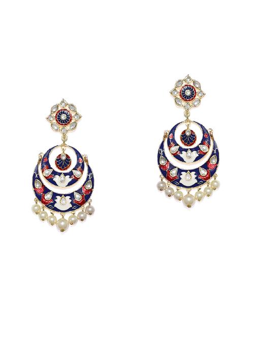 gold metal chandballi earring - 16506499 -  Standard Image - 0