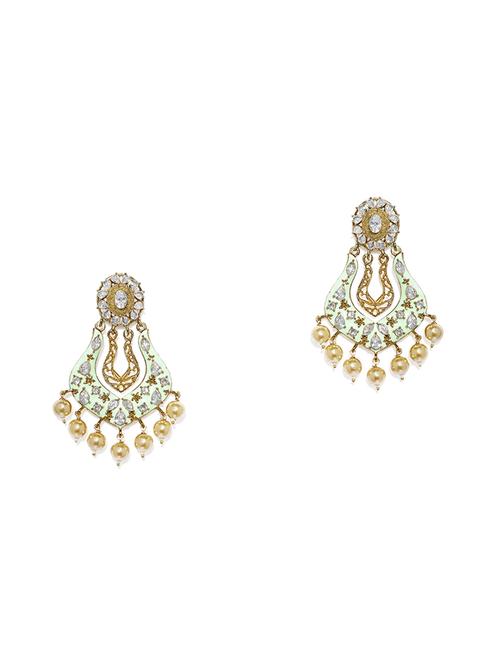 gold brass drop earring - 16506554 -  Standard Image - 0
