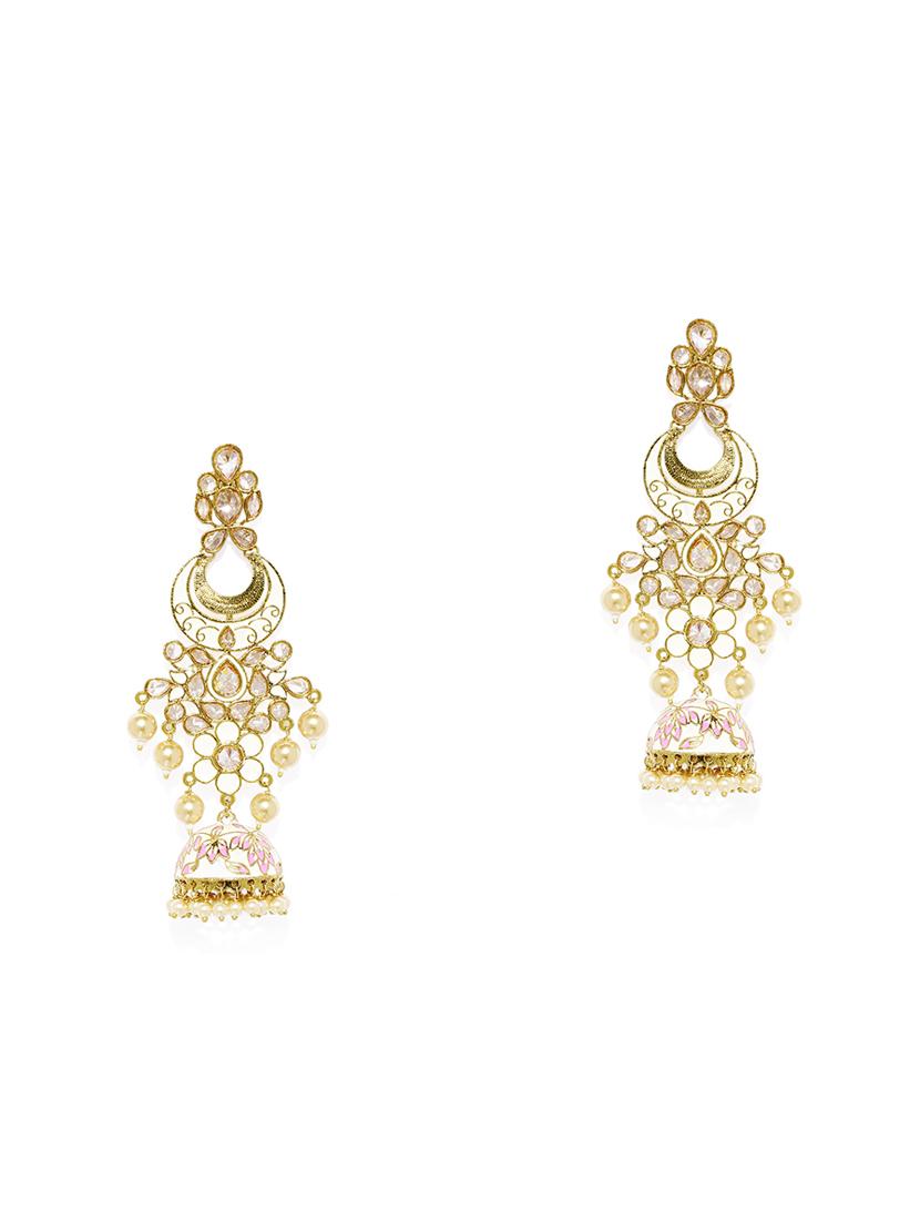 gold brass chandballi earring - 16506558 - Zoom Image - 0