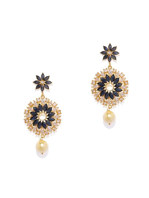 gold brass drop earring - 16506637 - Standard Image - 0