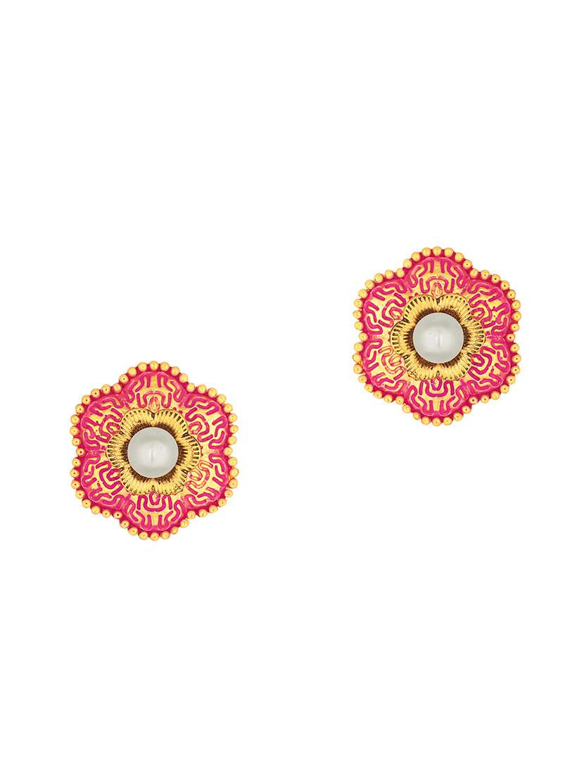 gold metal studs earring