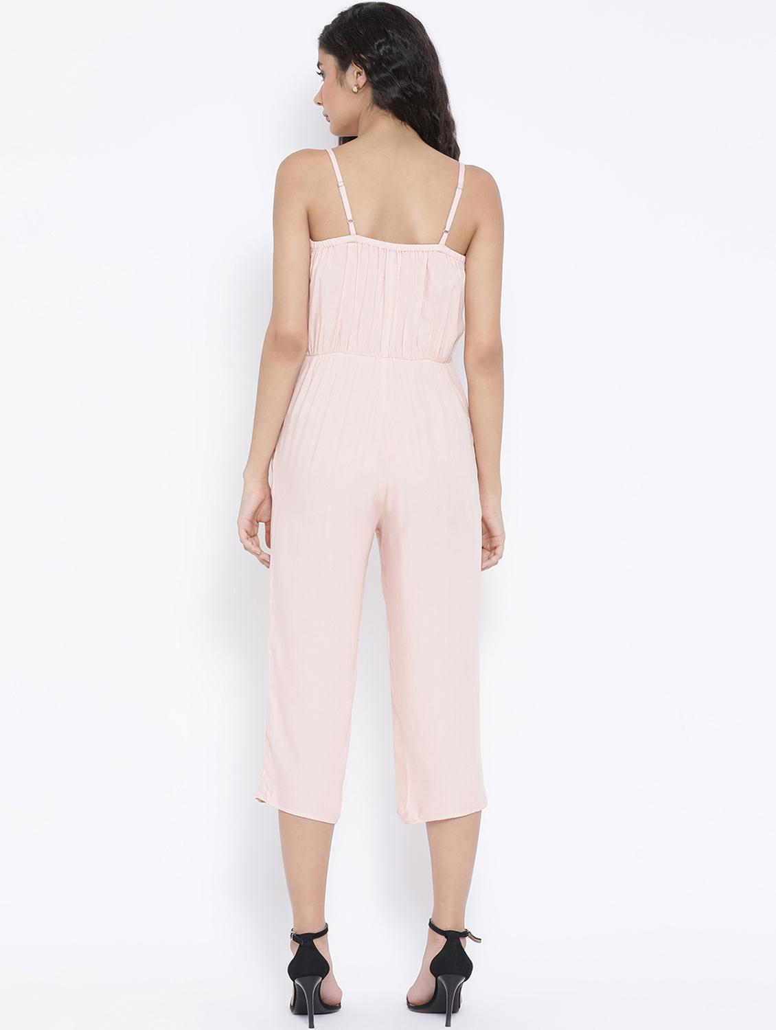 button detail cami neck jumpsuit - 16506880 - Standard Image - 2