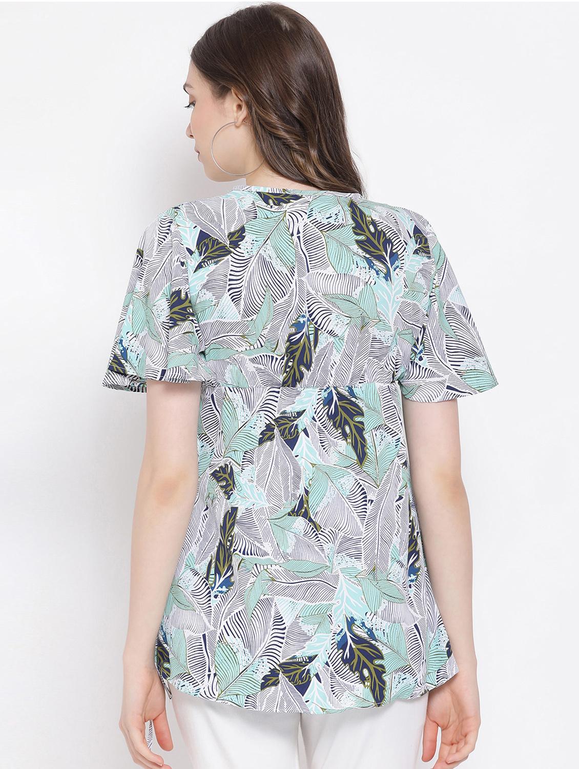 v neck bell sleeved maternity top - 16506901 - Standard Image - 2