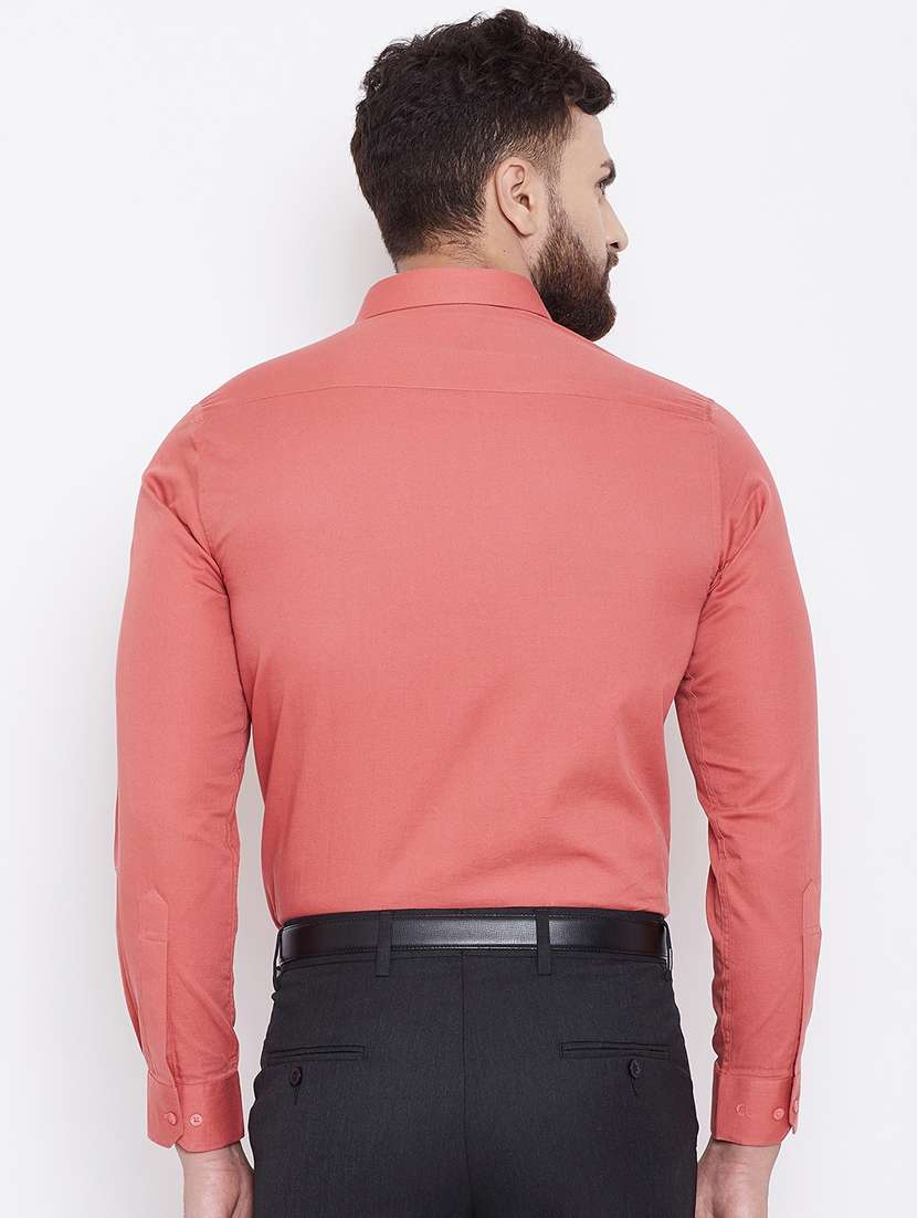 red solid formal shirt - 16509451 - Standard Image - 2