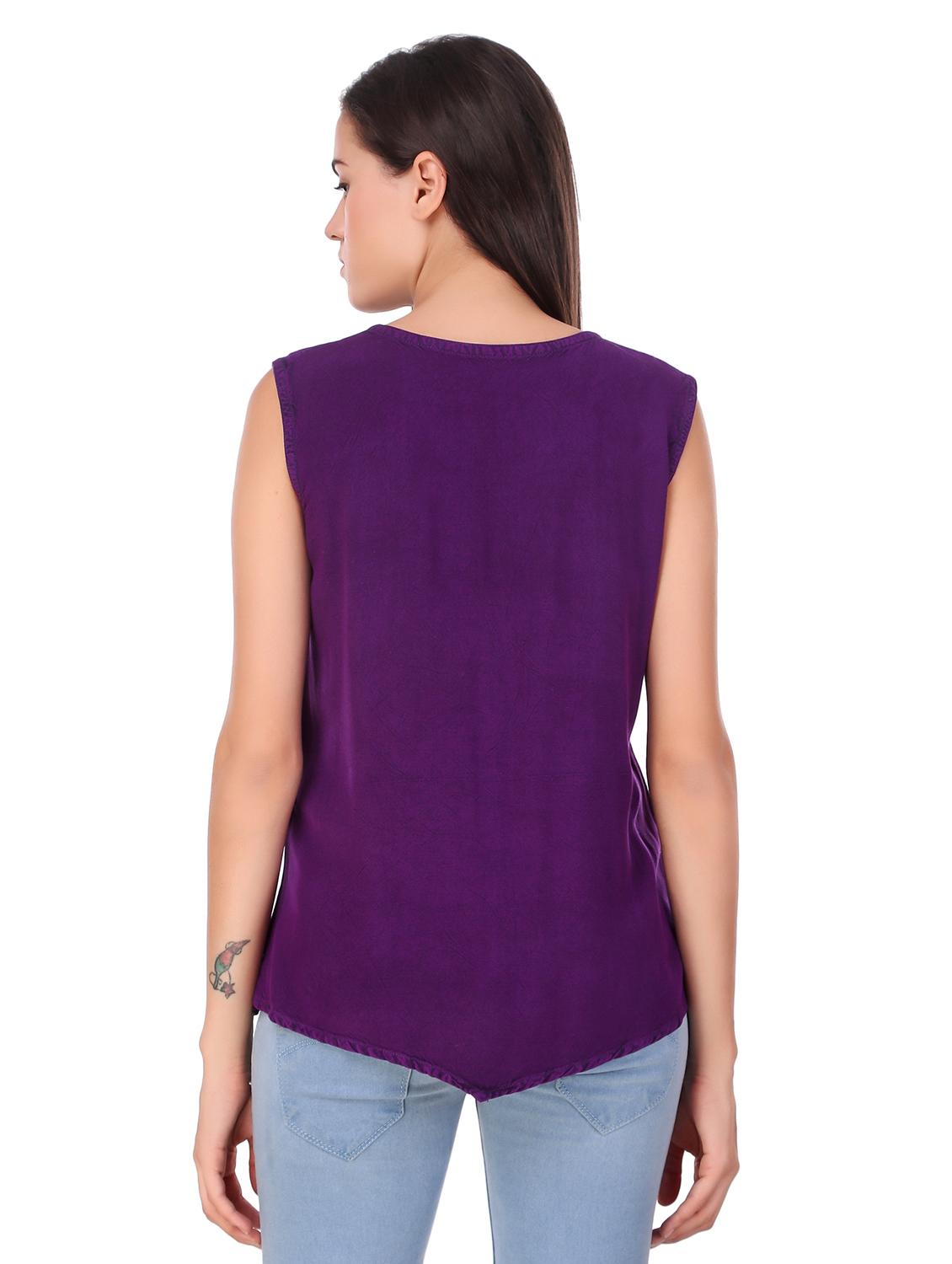 button up embroidered top - 16510427 - Standard Image - 2