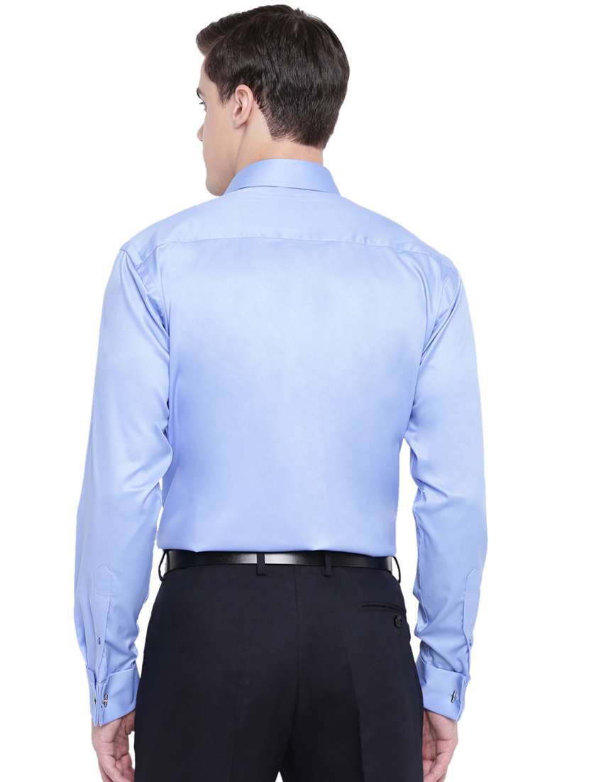blue solid formal shirt - 16511459 -  Standard Image - 2