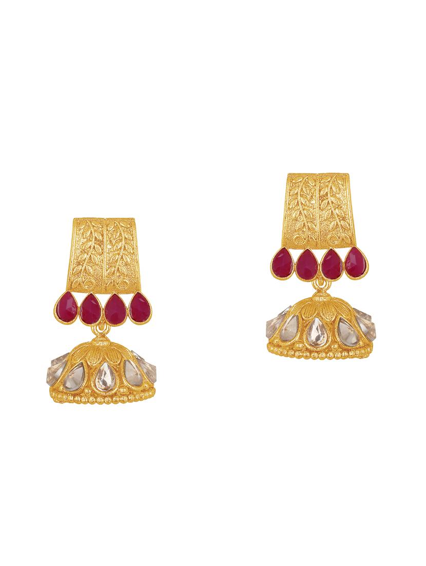 red metal necklaces and earring - 16515627 - Standard Image - 2