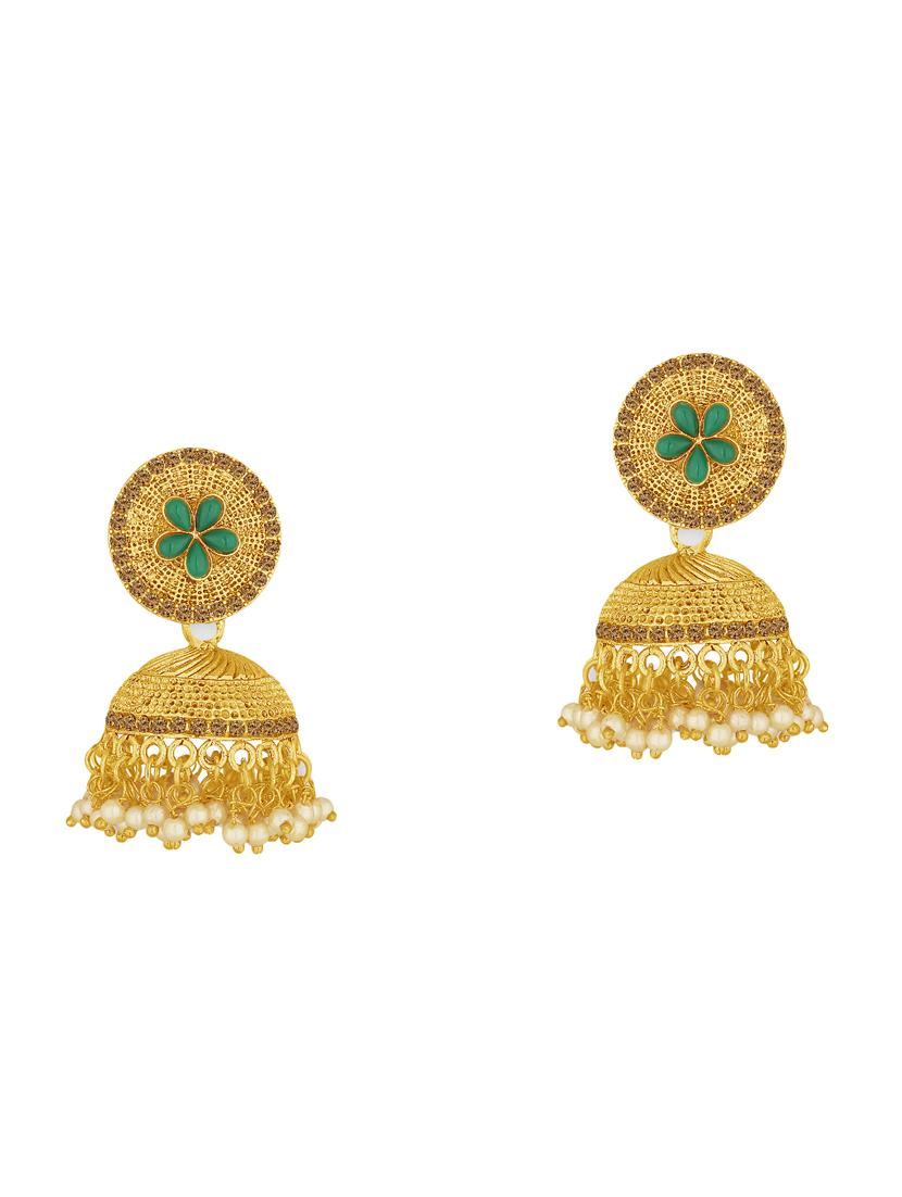 green metal necklaces and earring - 16515829 - Standard Image - 2