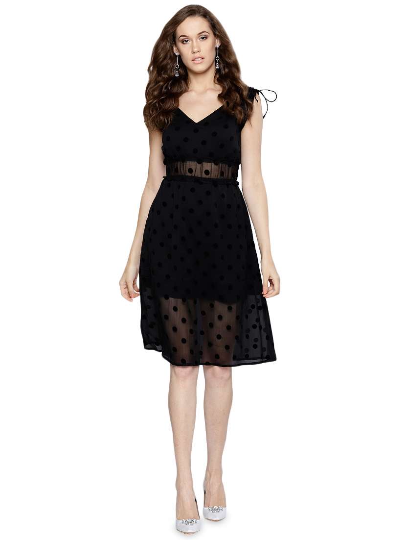 tie knot detail a-line dress 