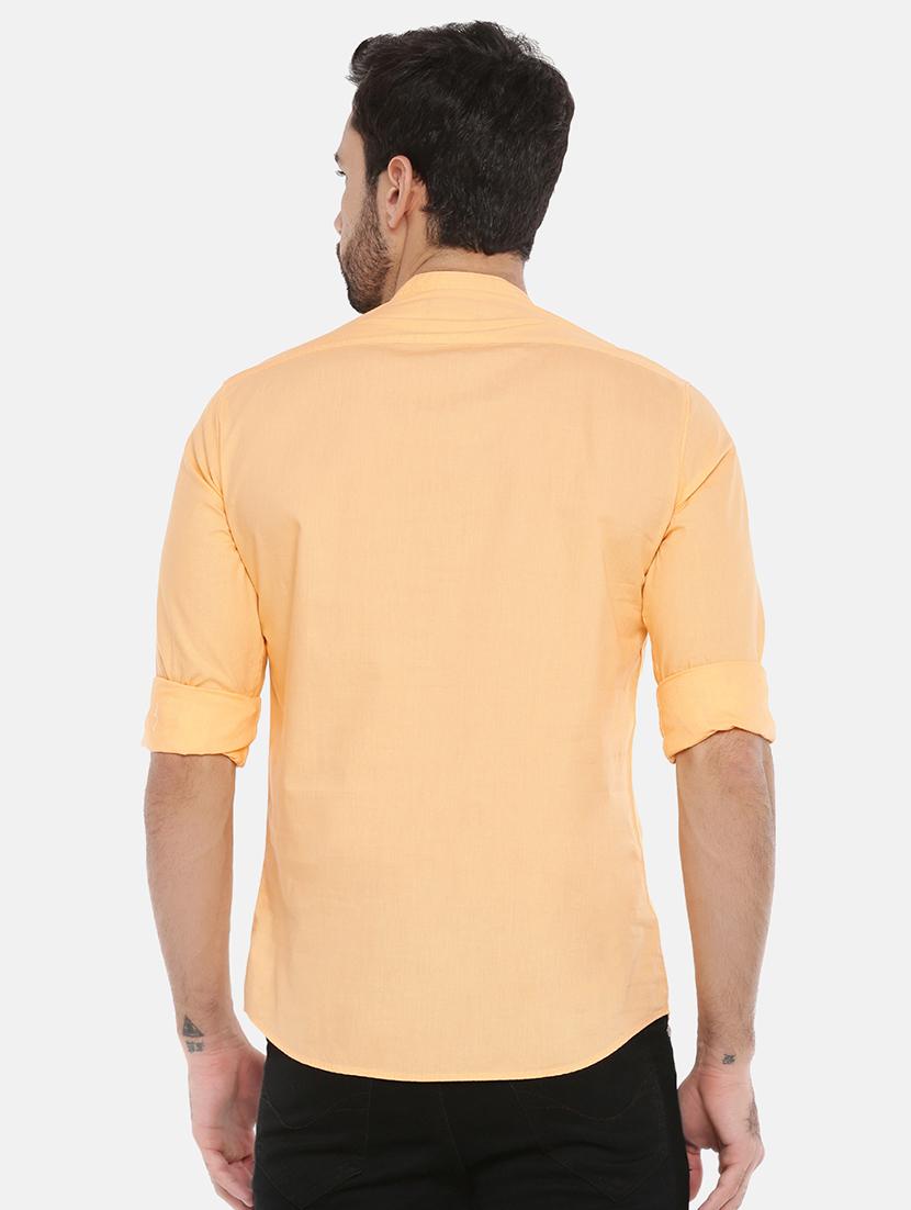 yellow solid short kurta - 16516776 - Standard Image - 2