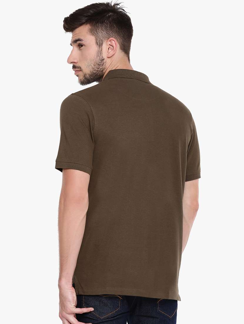 olive green polo t-shirt - 16516971 - Standard Image - 2