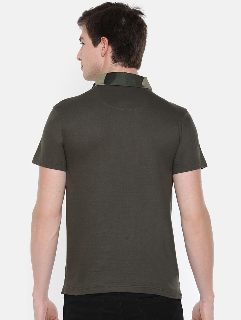 olive green solid pocket t-shirt - 16516996 - Standard Image - 2