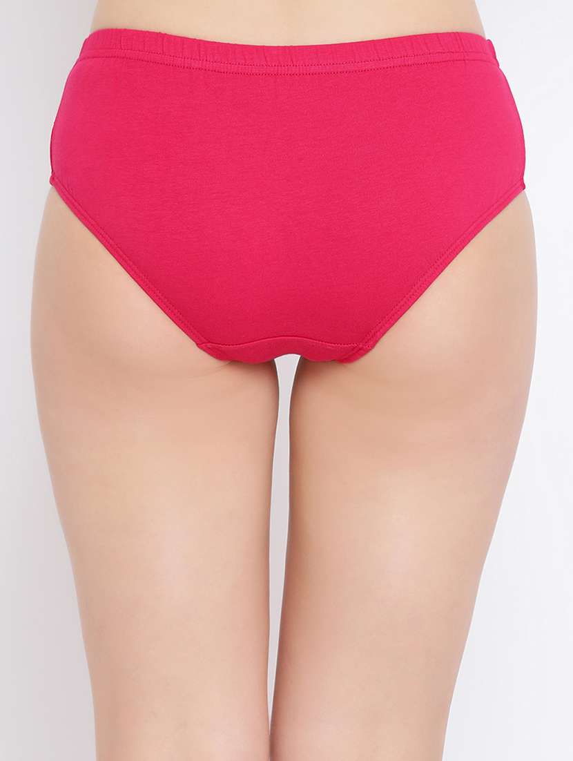 Set Of 3 Mid Rise Solid Hipster Panty