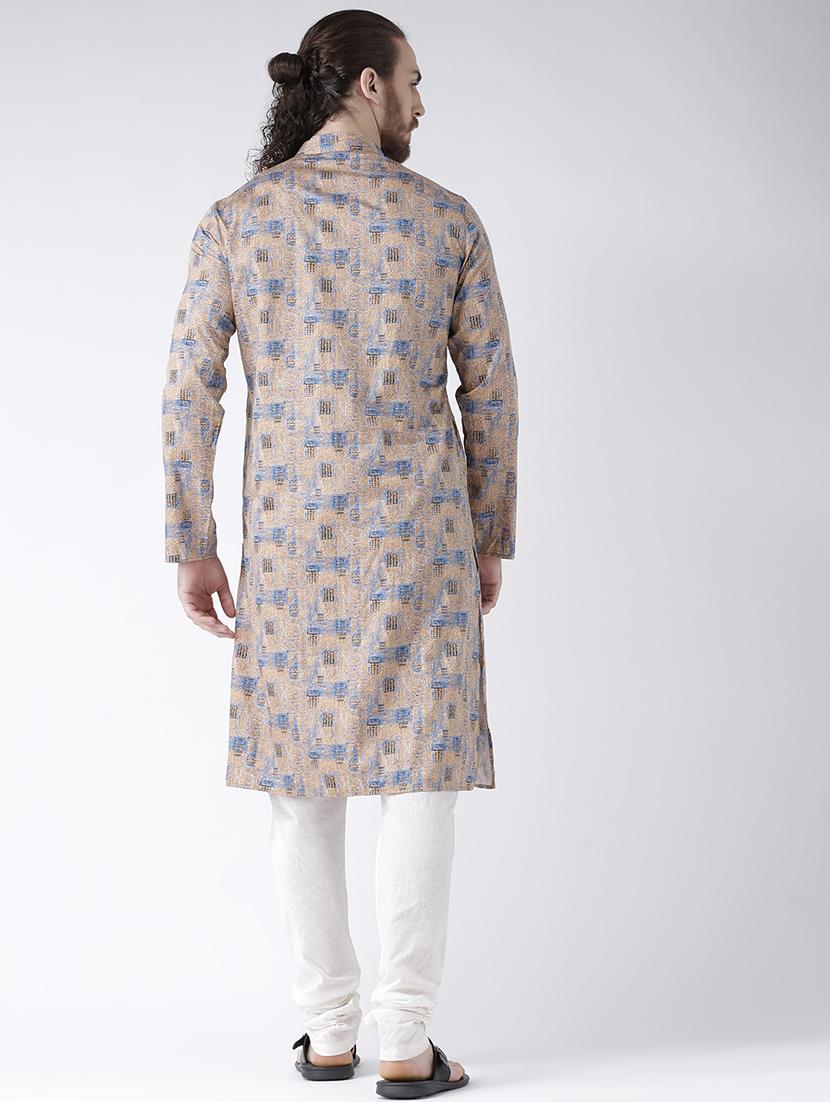 brown linen kurta pyjama set - 16520756 - Standard Image - 2