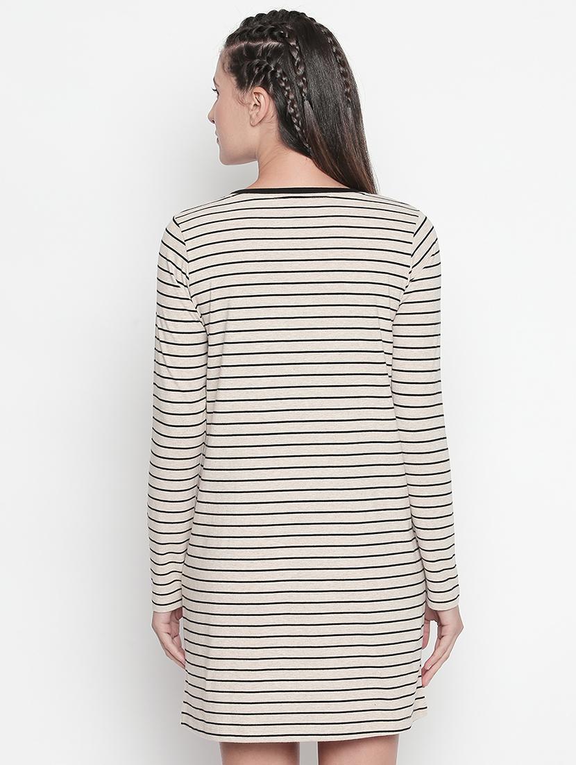 quirky text striped shift dress - 16521254 - Standard Image - 2