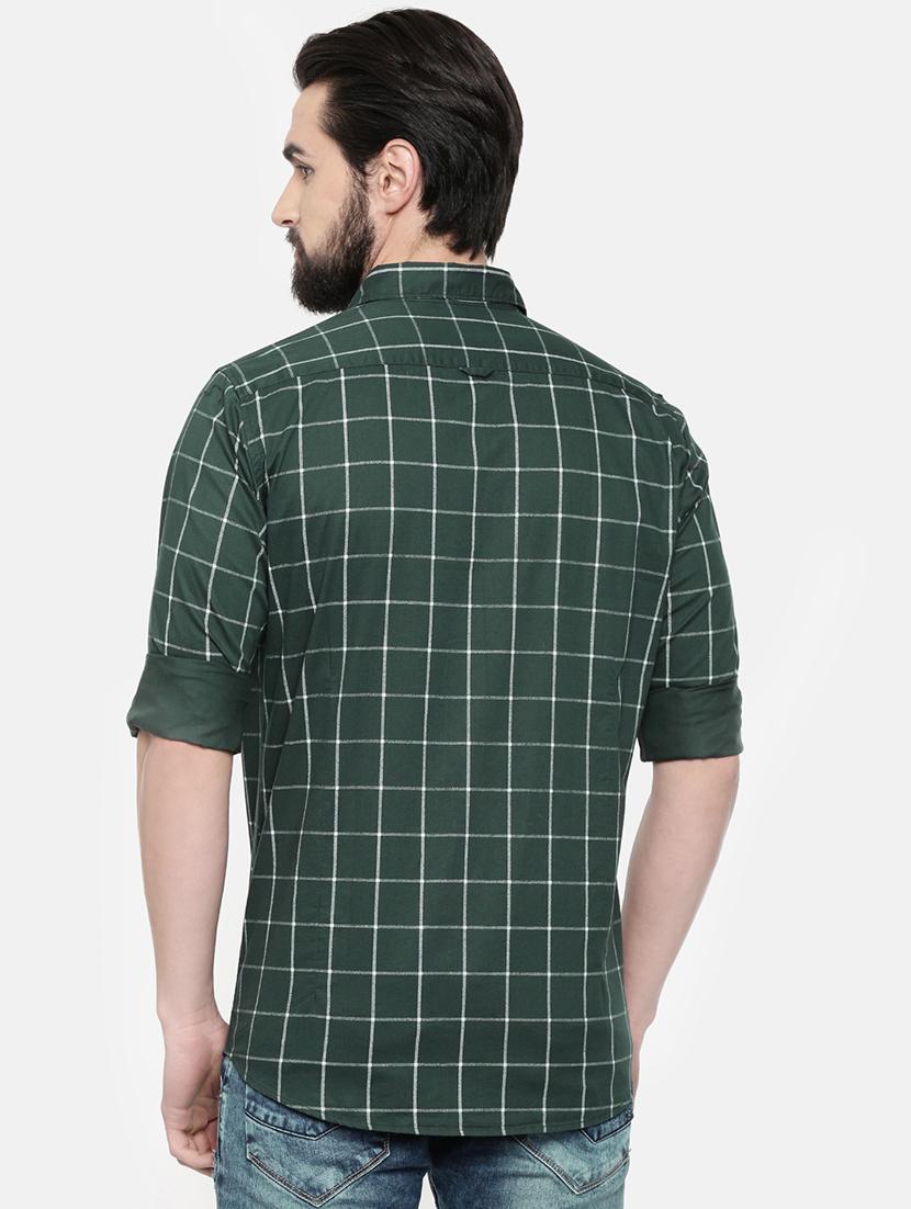 green checkered casual shirt - 16523971 - Standard Image - 2