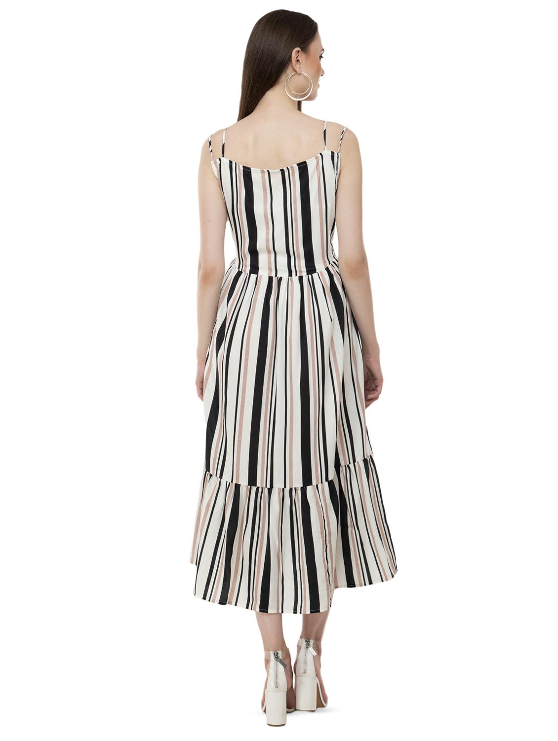stripes a-line ethnic dress - 16524854 - Standard Image - 2