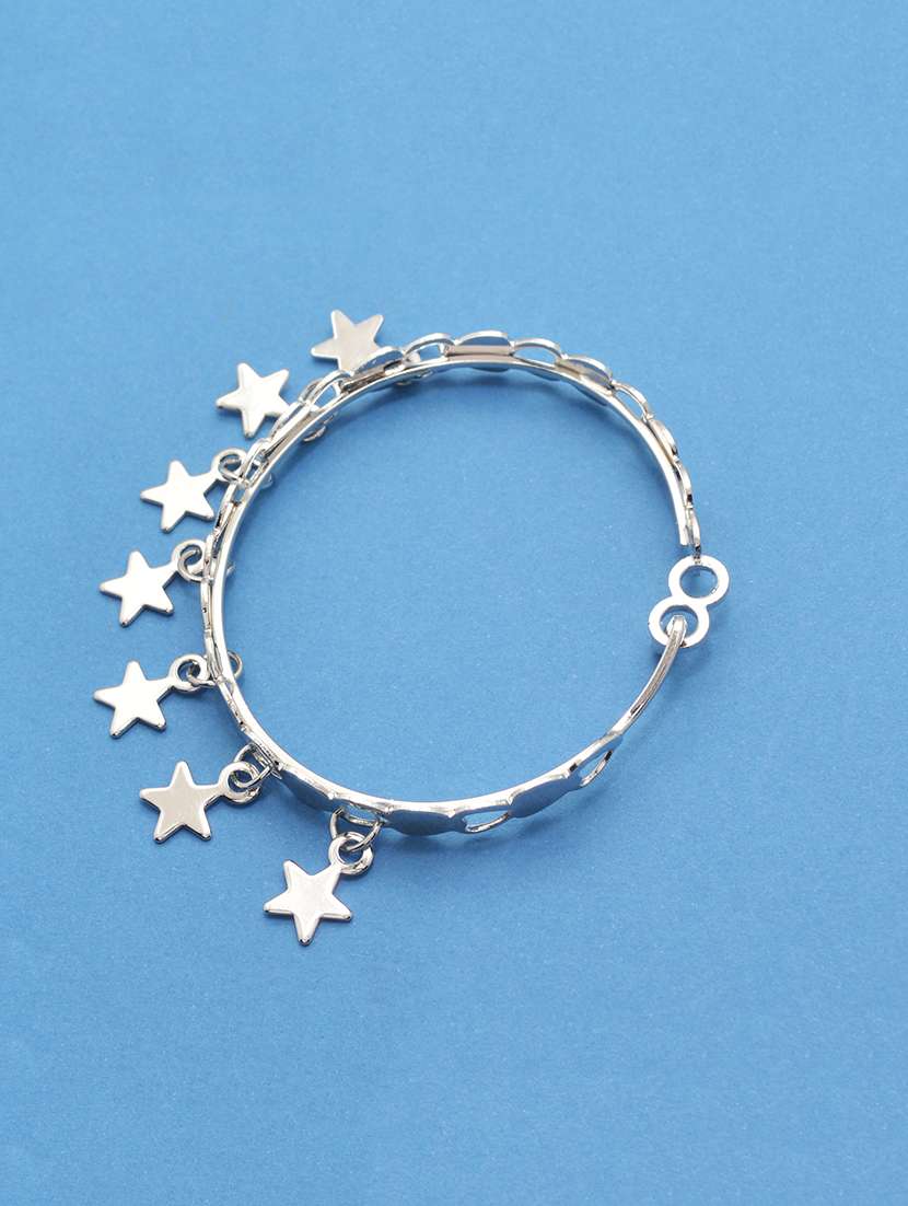 silver metal bangle  bracelet