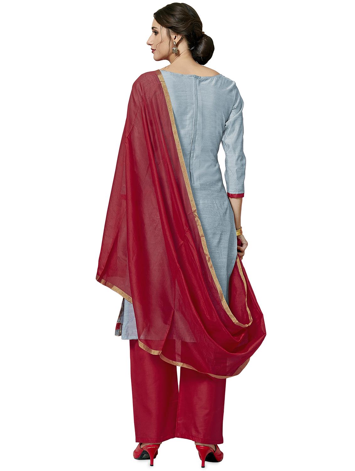 pure jacquard banarasi dress material - 16526342 - Standard Image - 2