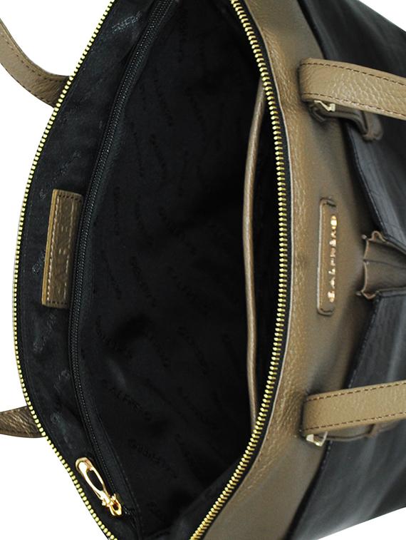 black leather regular tote - 16526349 - Standard Image - 2