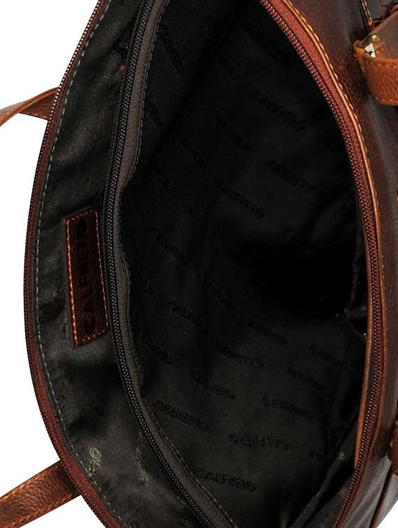 brown leather regular tote - 16526350 -  Standard Image - 2