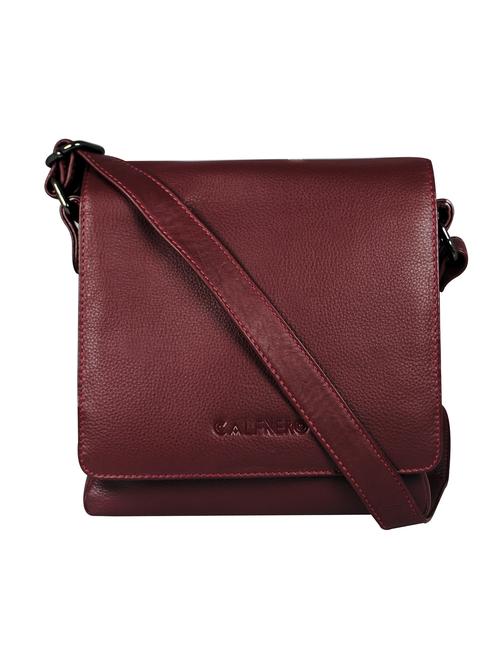 maroon solid regular sling bag - 16526365 -  Standard Image - 0
