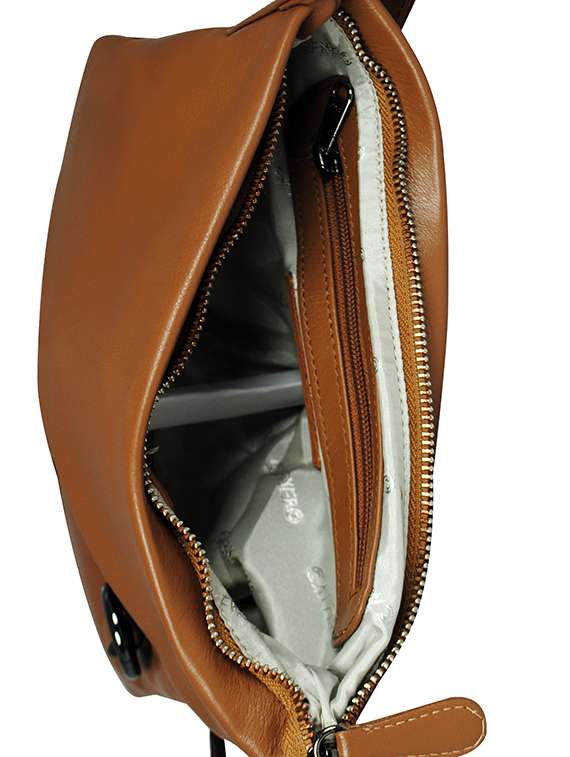 brown solid regular sling bag - 16526380 -  Standard Image - 2