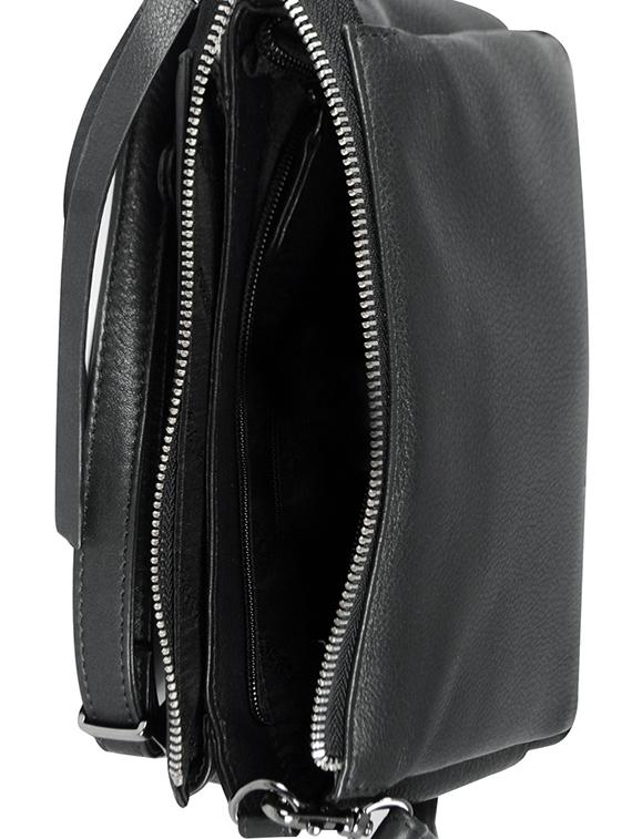 black solid regular sling bag - 16526395 - Standard Image - 2