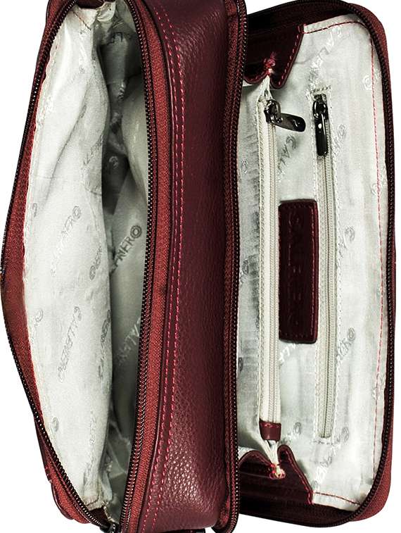 maroon solid regular sling bag - 16526401 -  Standard Image - 2