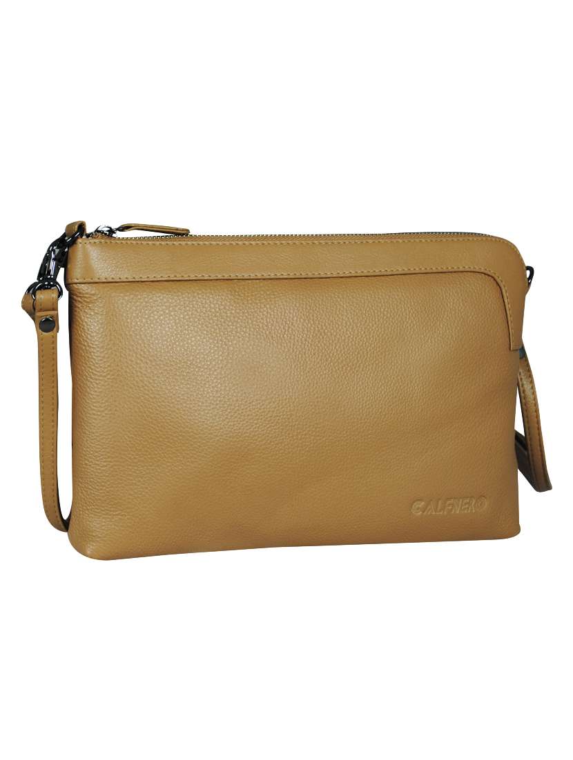beige leather sling bag - 16526406 -  Zoom Image - 0