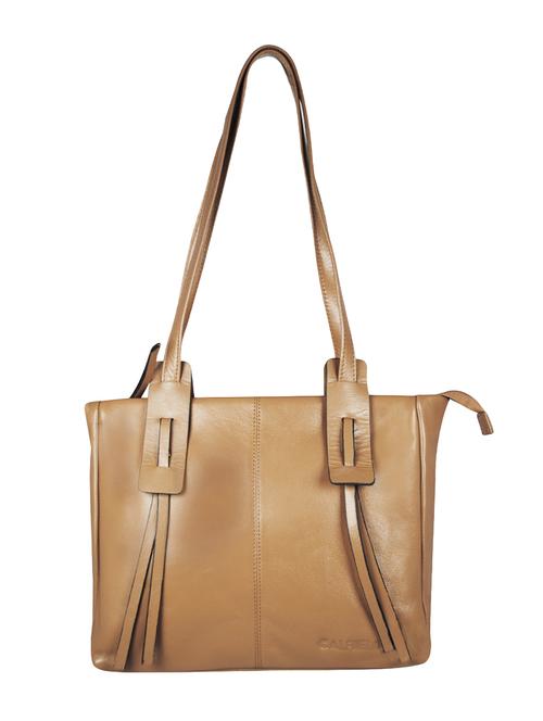 beige leather handbag - 16526413 - Standard Image - 0