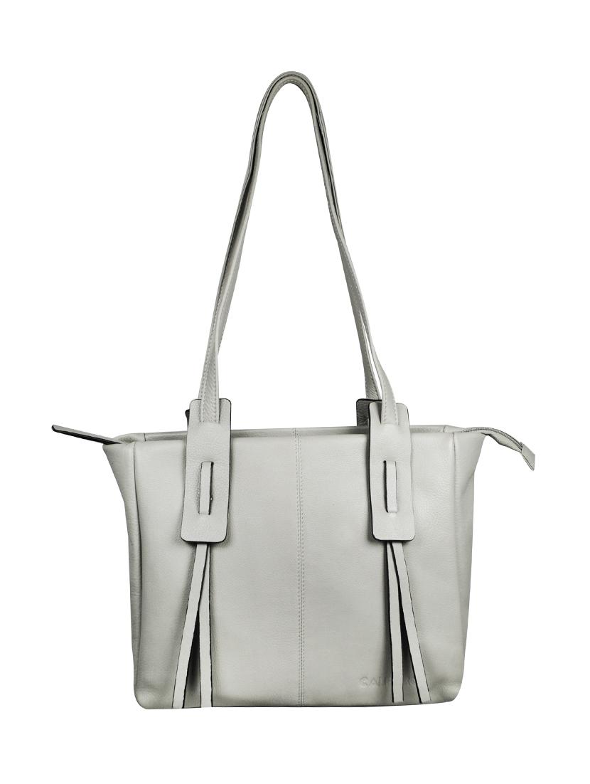 grey leather handbag - 16526414 - Zoom Image - 0