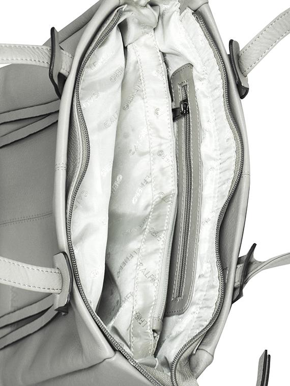 grey leather handbag - 16526414 - Standard Image - 2