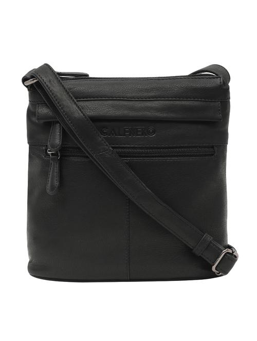 black solid regular sling bag - 16526444 -  Standard Image - 0