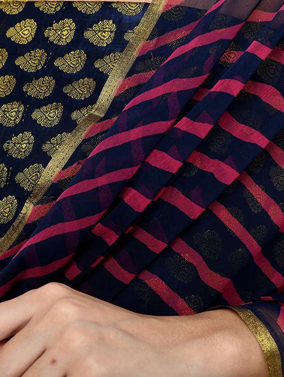 leheriya printed saree with blouse - 16527269 -  Standard Image - 2