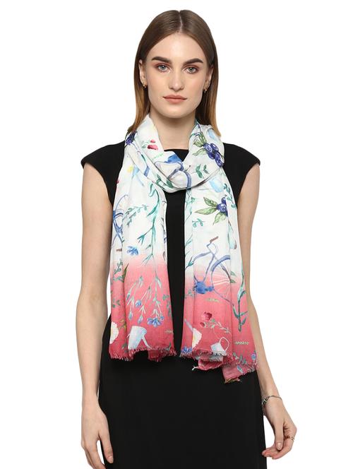 multi colored modal silk stole - 16527819 - Standard Image - 0
