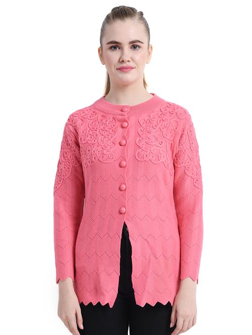 mandarin neck slit detail cardigan - 16528698 - Standard Image - 0