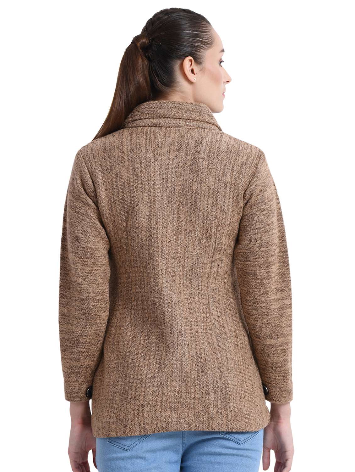 shirt collar pocket detail cardigan - 16528722 - Standard Image - 2