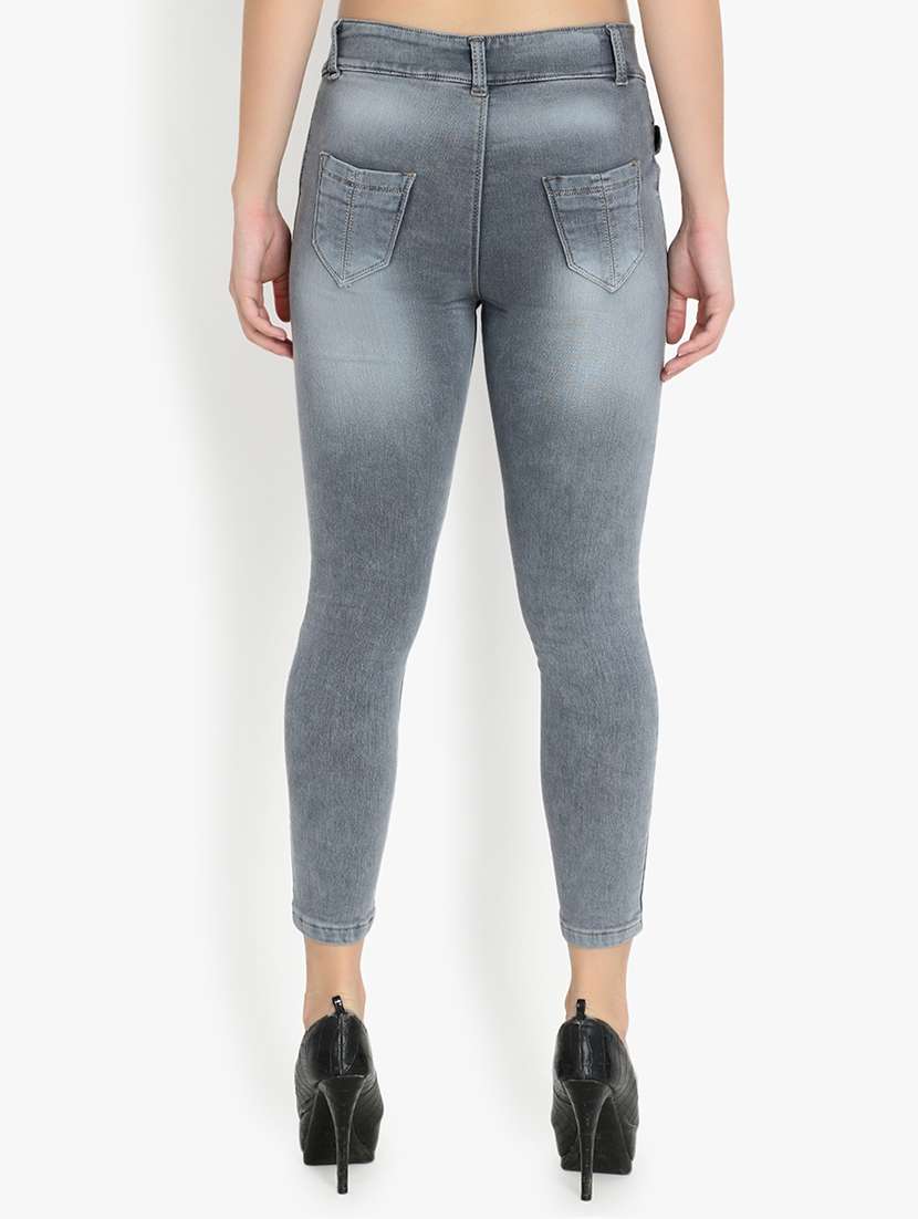 button detail stone washed jeans - 16529562 - Standard Image - 2
