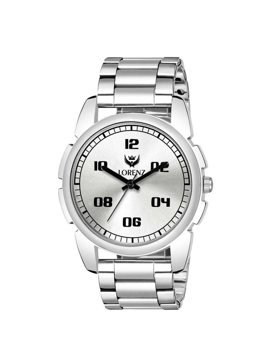 lorenz casual-formal silver dial men's watch | watch for boys - mk-2078w - 16530799 -  Zoom Image - 0