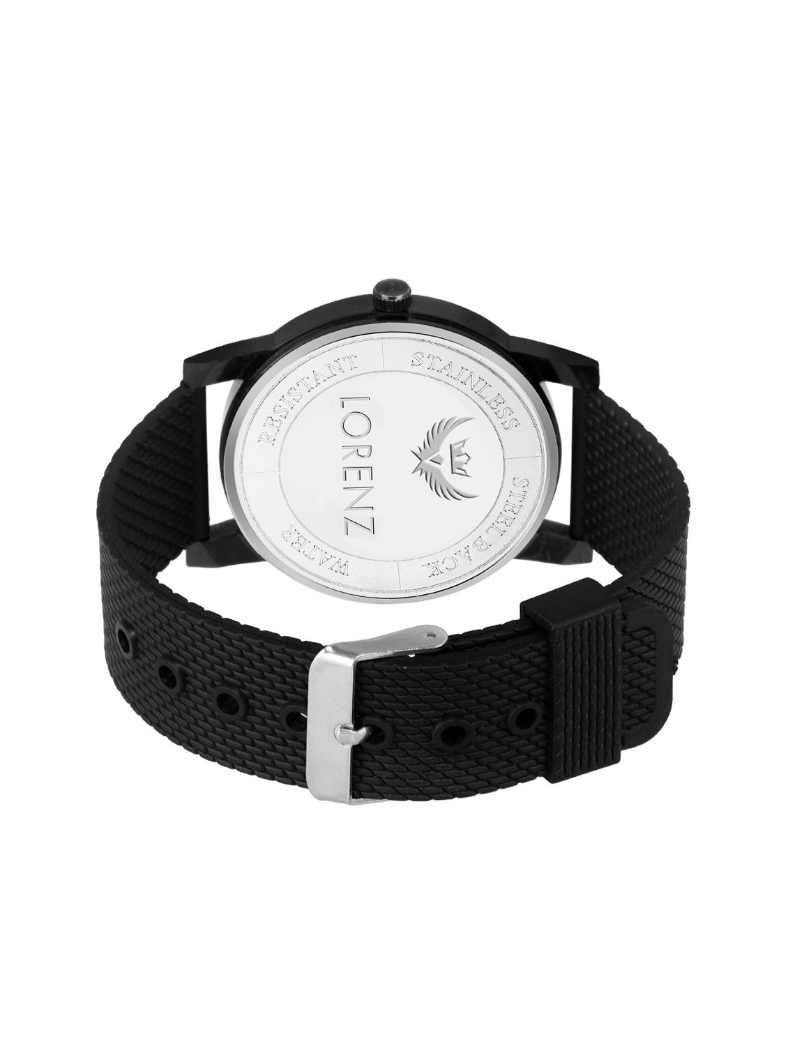 lorenz"hubby" black analog watch for boys | watch for men : mk-2081w - 16530802 - Standard Image - 2