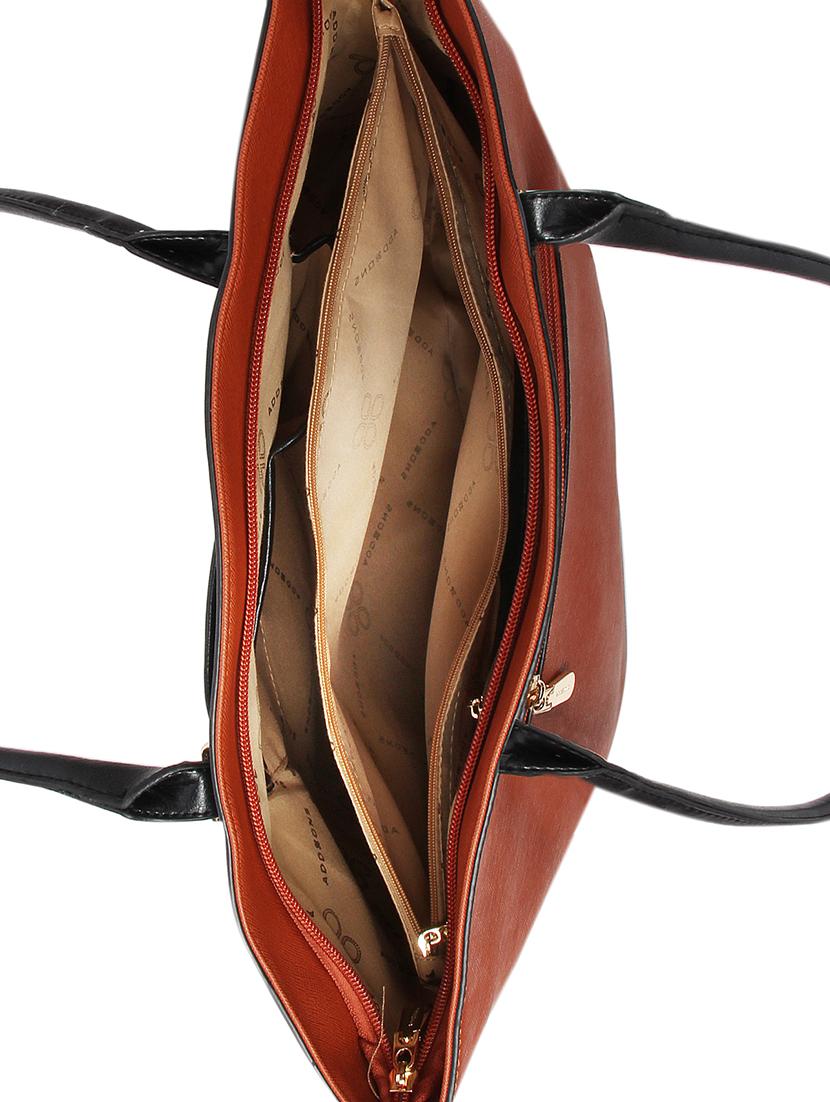 tan leatherette (pu) regular tote - 16531195 - Standard Image - 2