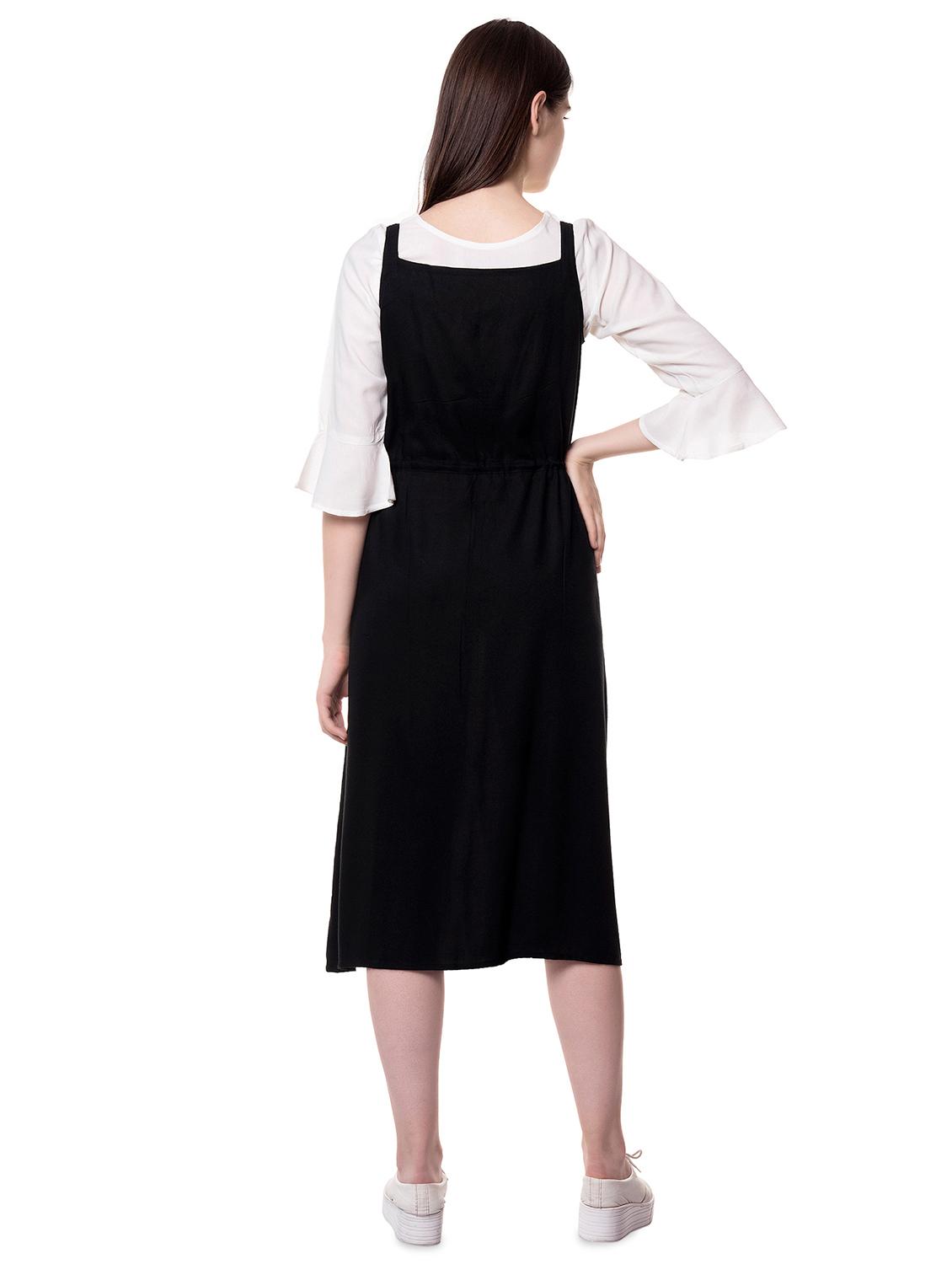 solid a-line ethnic dress - 16531623 - Standard Image - 2