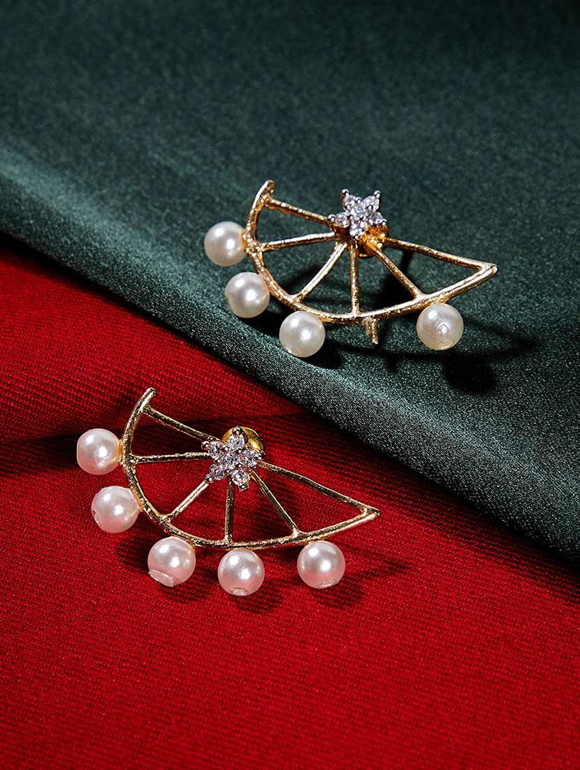 gold metal studs earring