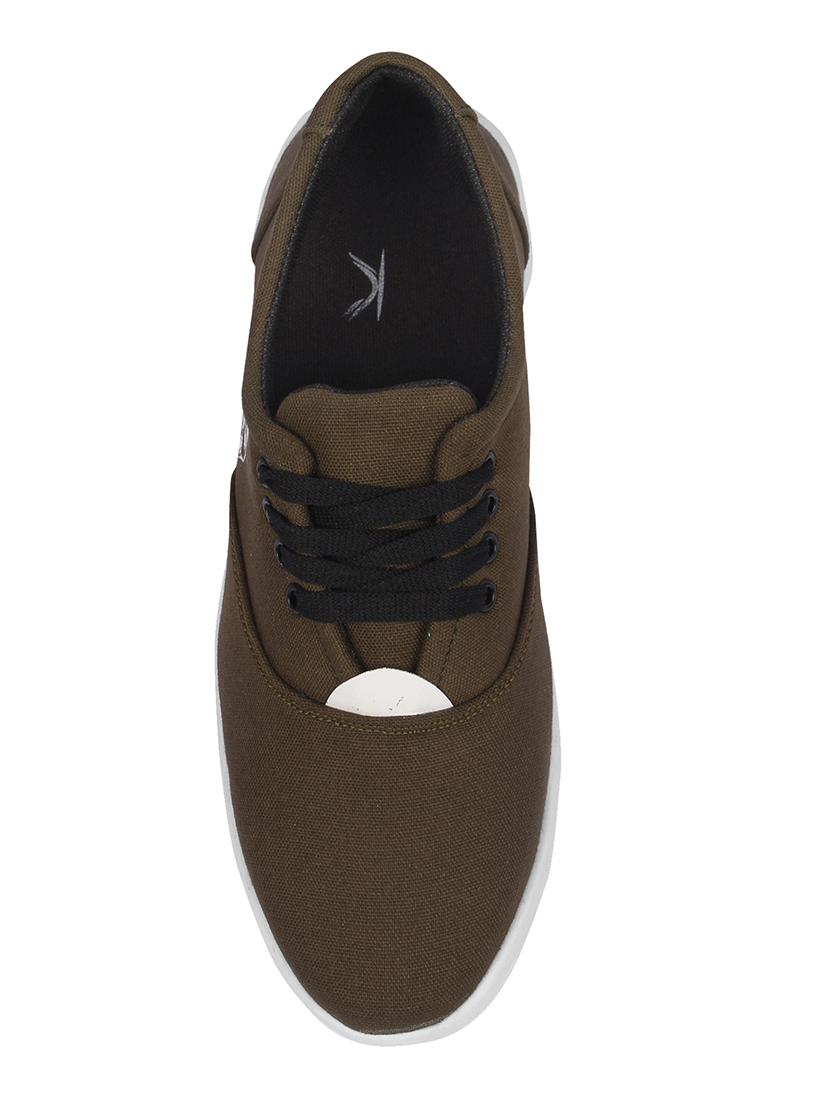 kzaara green canvas lace up sneakers - 16533726 - Standard Image - 2