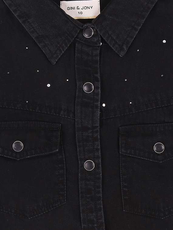 pocket patch sequin detailed shirt - 16537598 - Standard Image - 2