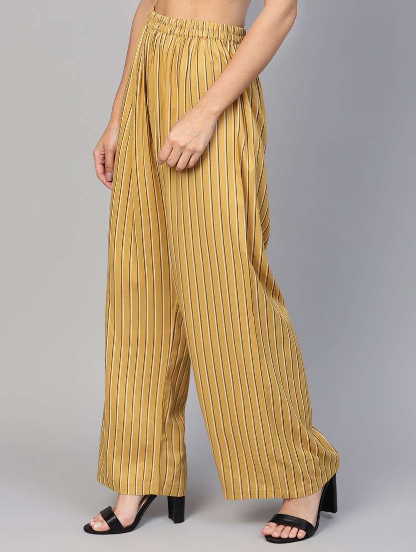 high rise striped palazzo